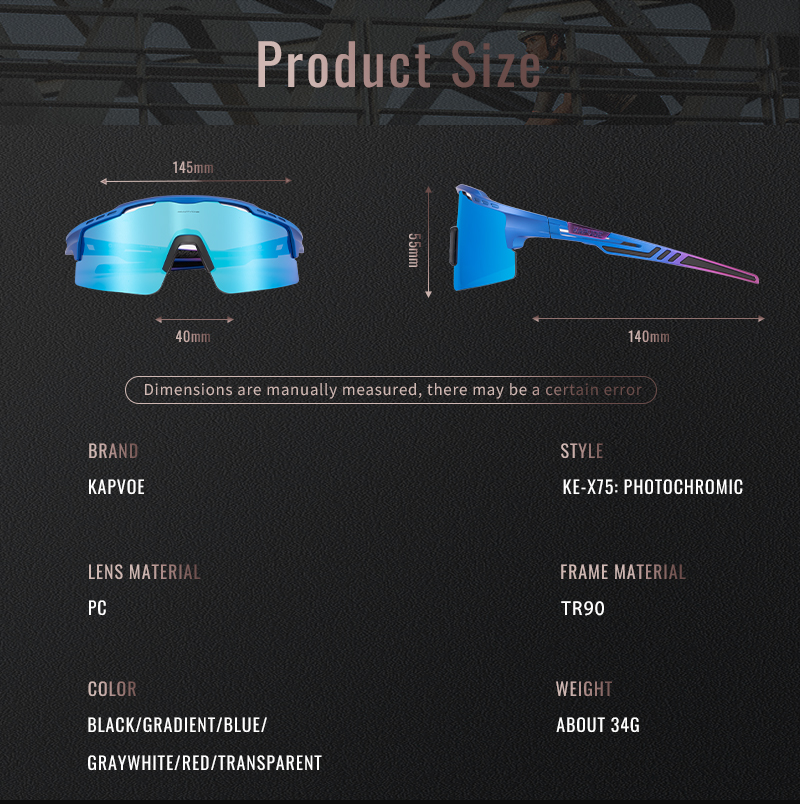 Оптовая цена 10,50 $ США Капвоэ K75 Спортивные очки для активного отдыха