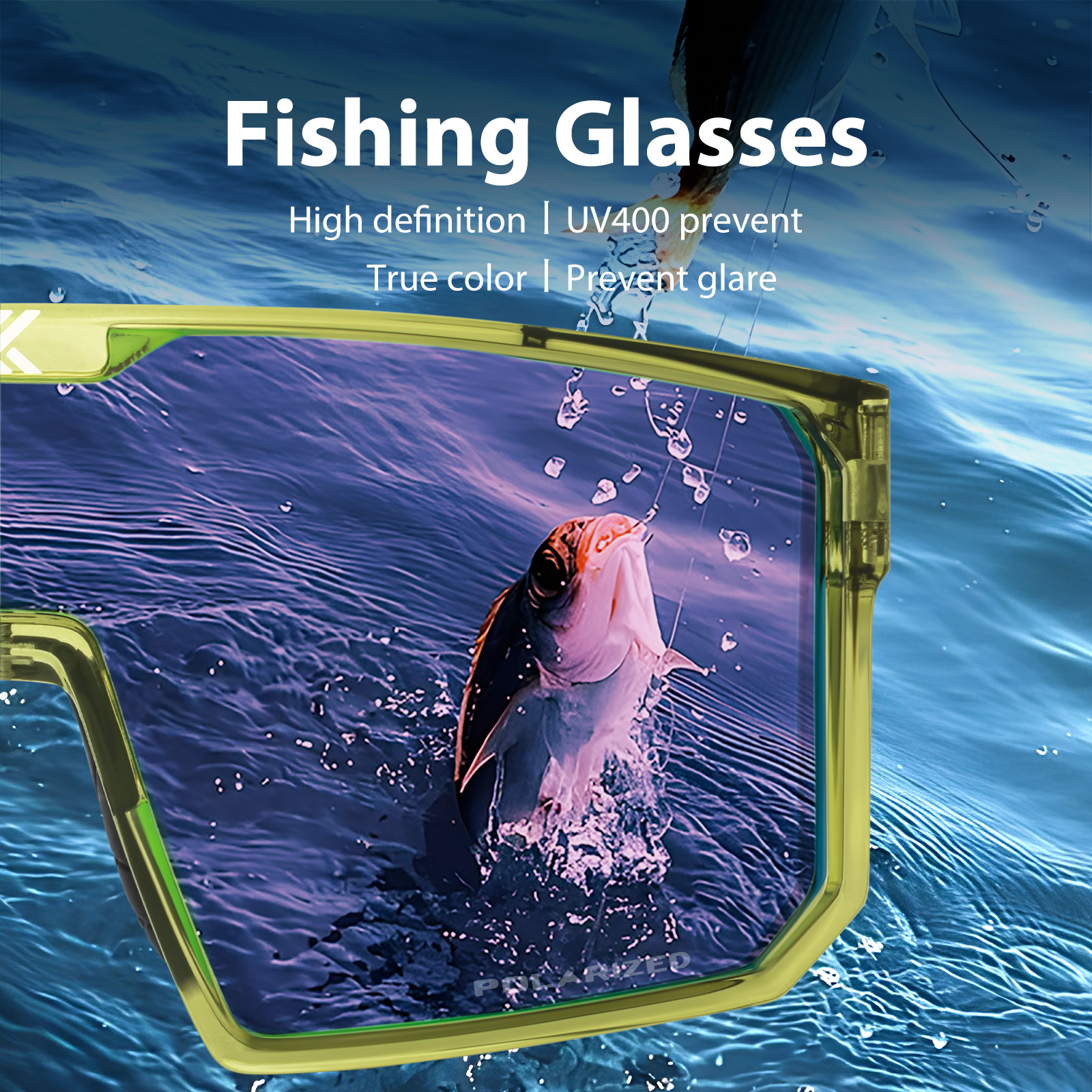 Оптовая цена 11,00 долларов США Модные поляризационные велосипедные очки Kapvoe K232-Q