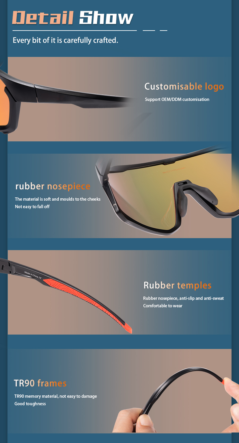 Оптовая цена 11,50 $ США Капвоэ K93 Поляризованные спортивные очки