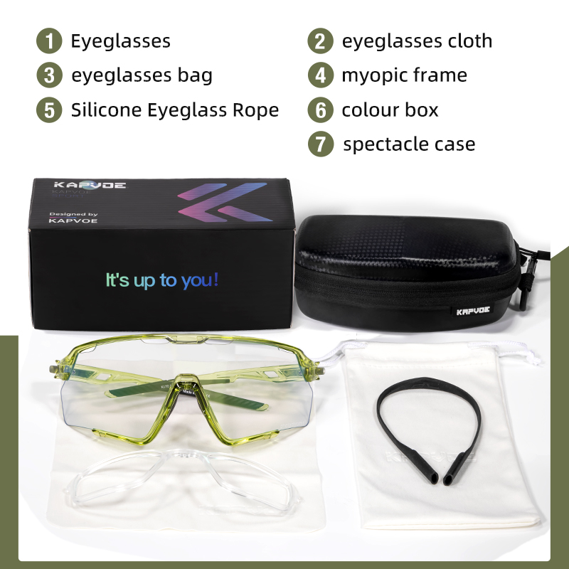 Оптовая цена 12,20 $ США Фотохромные спортивные очки для велоспорта KAPVOE K170-PH