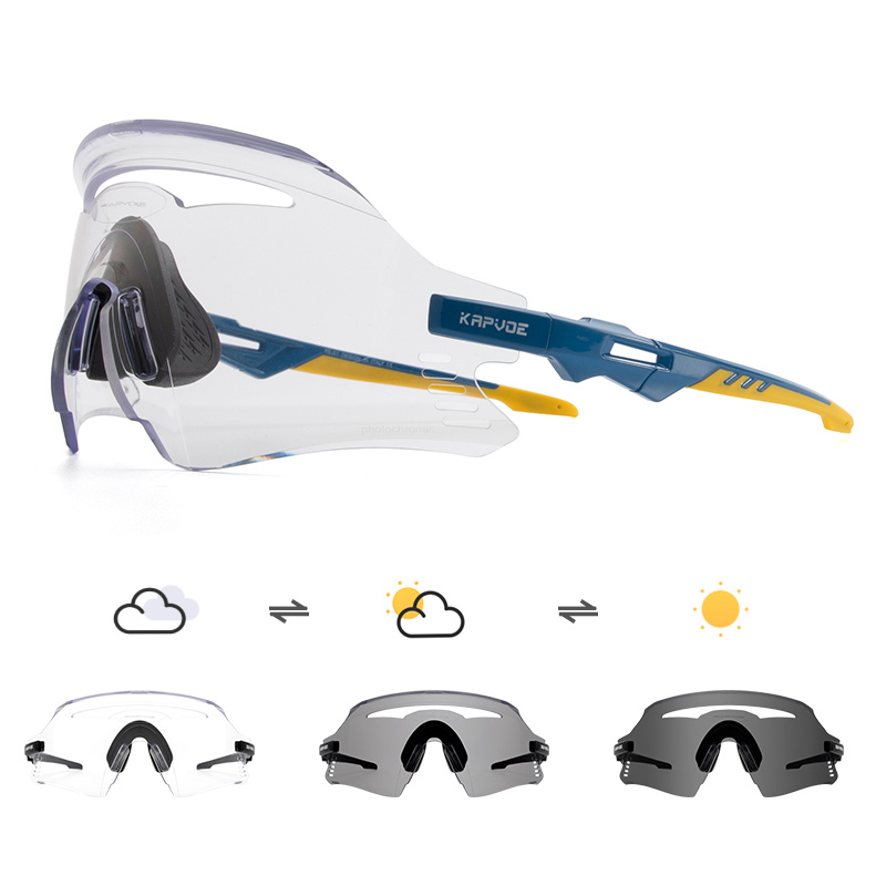 Оптовая цена 12,50 $ США Фотохромные спортивные очки для велоспорта KAPVOE K1-PH