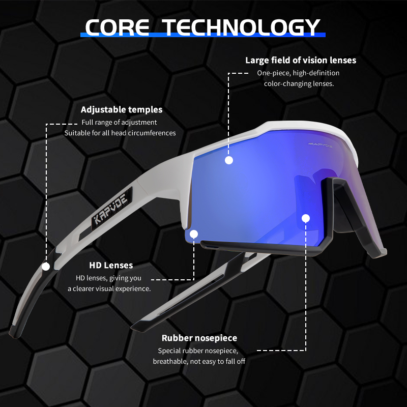 Оптовая цена 12,90 долларов США Модные фотохромные спортивные очки KAPVOE K9022