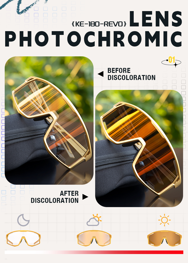 Оптовая цена 13,00 $ США Капвоэ K108-PH-RE Анти-ультрафиолетовые велосипедные очки