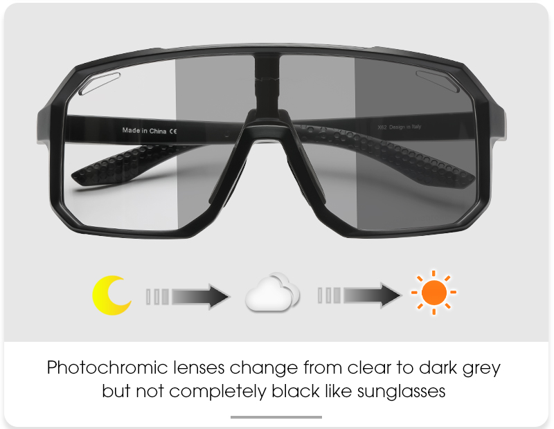 Оптовая цена 4,50 $ США Фотохромные спортивные очки для велоспорта SCVCN S62