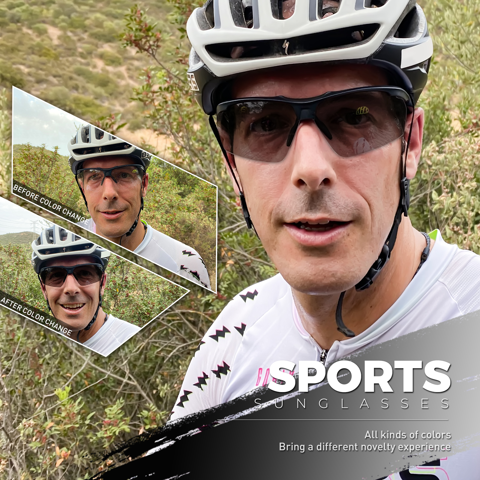 Оптовая цена 7,50 $ США Поляризационные фотохромные спортивные очки SCVCN S86