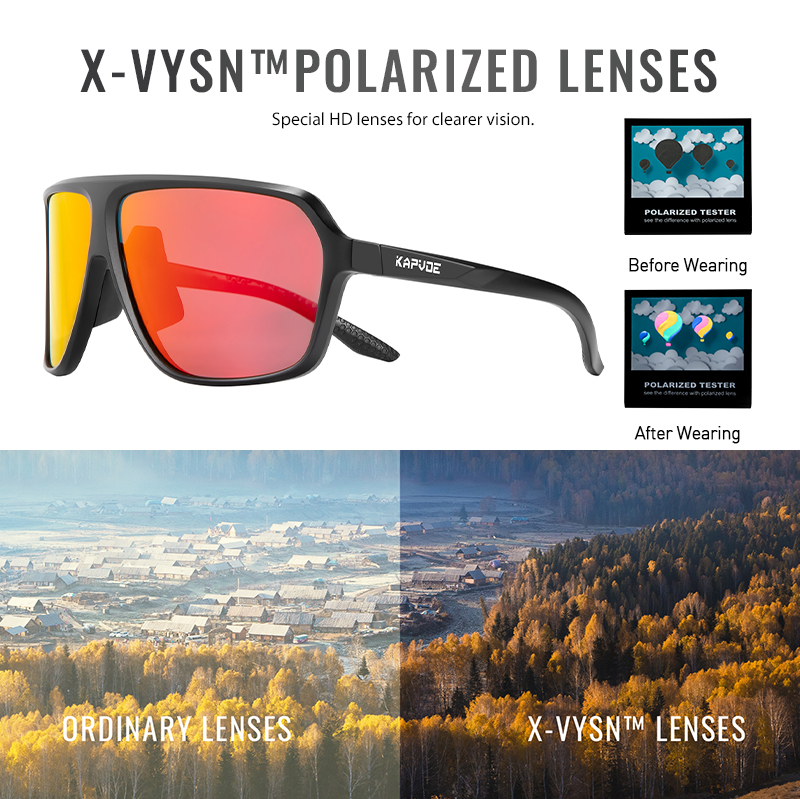 Оптовая цена 8,00 $ США Капвоэ K64-QTC Поляризованные спортивные очки