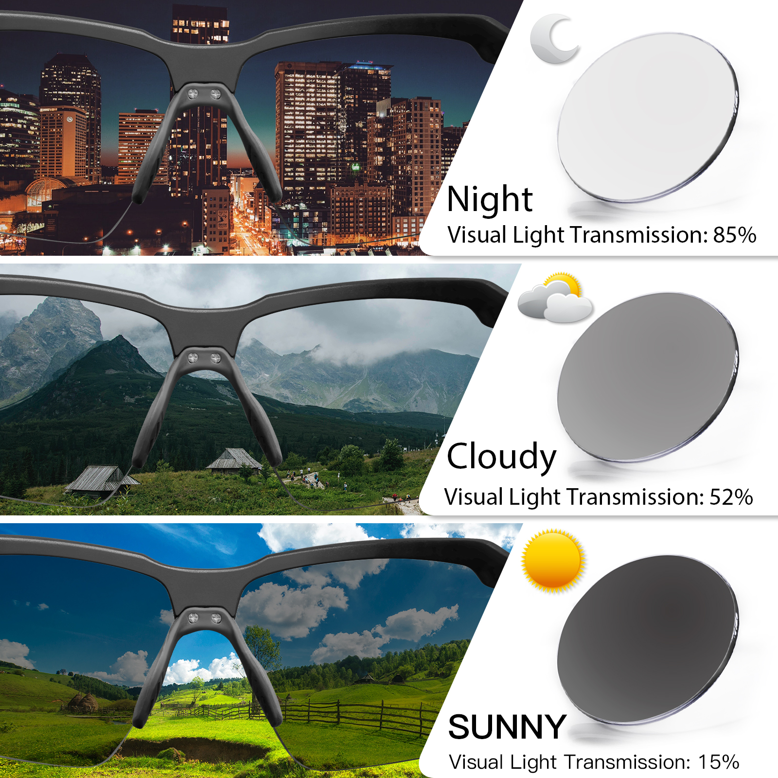 Оптовая цена 9,90 долларов США Kapvoe K87-PH Спортивные солнцезащитные очки